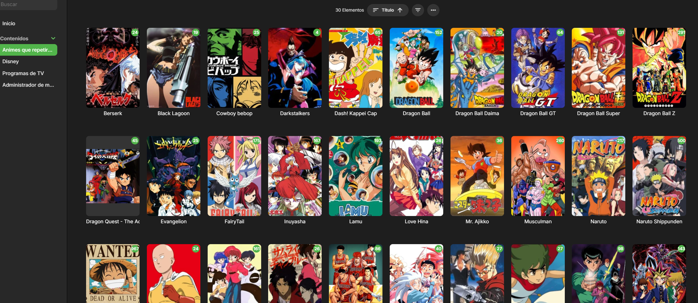 Mi colección de series y películas en mi Netflix privado