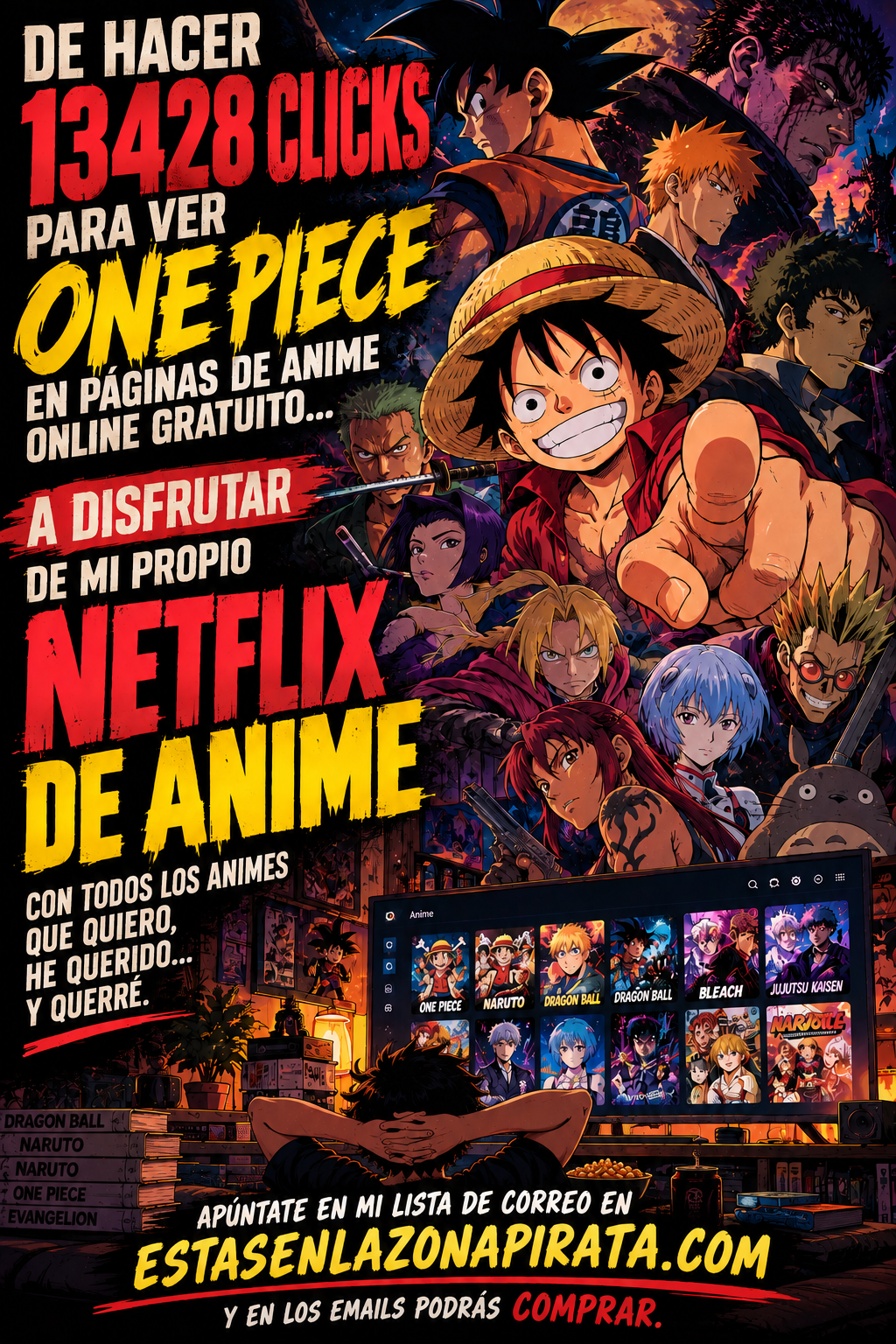 Portada de la guía para pasar de páginas online a un Netflix de Anime
